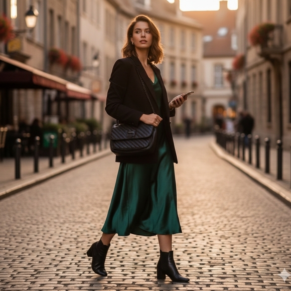 Badgley Mischka Handbags - BADGLEY MISCHKA Black Quilted Leather Crossbody Bag